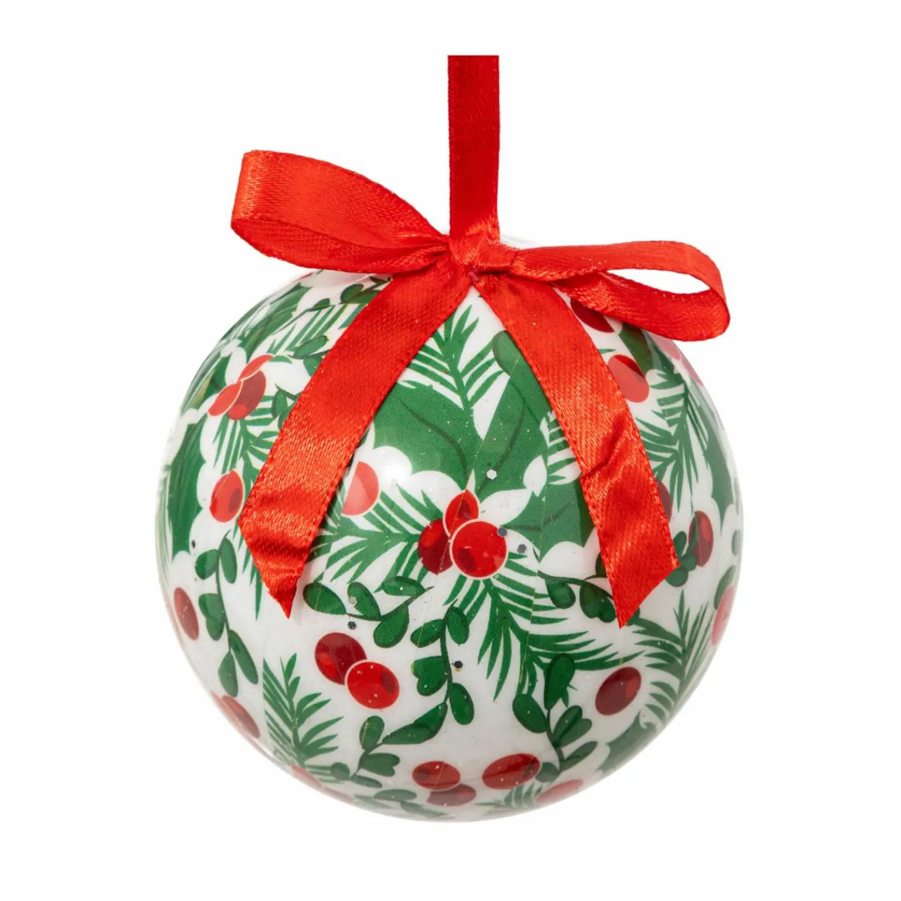 FEERIC LIGHTS Lot de 12 boules de Noël (D75 mm) Houx Vert Outlet