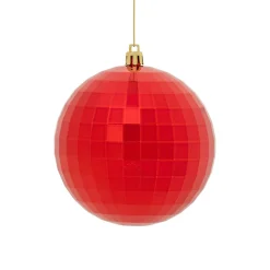 JJA Lot de 14 boules de Noël (D160 mm) Miroir Rouge New