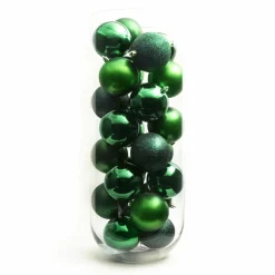 EMINZA Lot de 30 boules de Noël (D80 mm) New Alpine Vert sapin Outlet