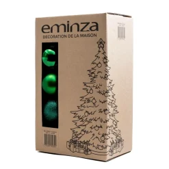 EMINZA Lot de 30 boules de Noël (D80 mm) New Alpine Vert sapin Outlet