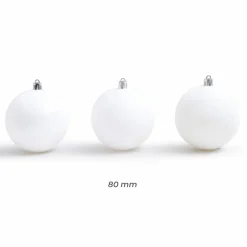 EMINZA Lot de 30 boules de Noël (D80 mm) New Alpine Blanc Clearance