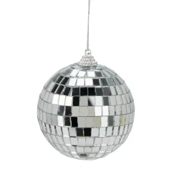 KOOPMAN Lot de 12 boules de Noël (D80 mm) Night Fever Argent