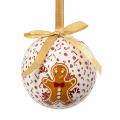 FEERIC LIGHTS Lot de 12 boules de Noël (D75 mm) Petit Biscuit Marron Best