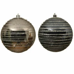 KAEMINGK Lot de 12 boules de Noël (D100 mm) Quincy Bleu nuit/ Argent Online