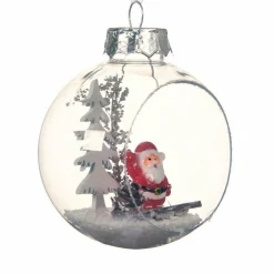 KAEMINGK Lot de 12 boules de Noël (D80 mm) Santo Transparent Discount