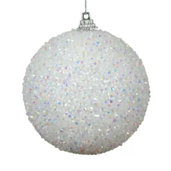 KAEMINGK Lot de 12 boules de Noël (D80 mm) Sequins pailletés Blanc Online