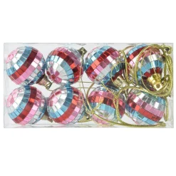 KAEMINGK Lot de 8 boules de Noël (D80 mm) Showtime Multicolore Best