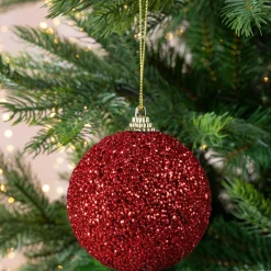 KAEMINGK Lot de 12 boules de Noël (D80 mm) Sury Rouge Online