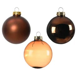 KAEMINGK Lot de 21 boules de Noël en verre Assorties Cristal Brun café New