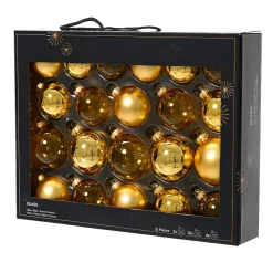 KAEMINGK Lot de 21 boules de Noël en verre Assties Cristal Or Clearance