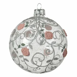 KAEMINGK Lot de 6 boules de Noël en verre (D80 mm) Rosita Transparent Discount