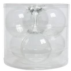 KAEMINGK Lot de 6 boules de Noël en verre (D80 mm) Myst Transparent irisé Hot