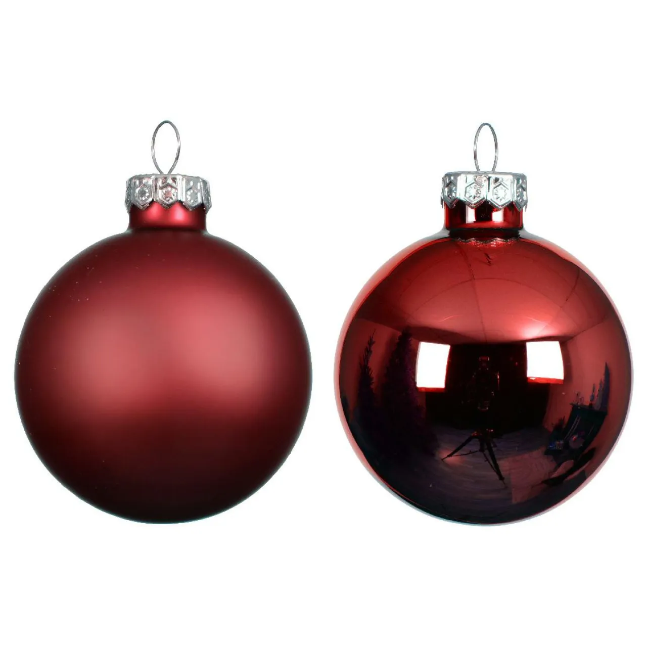 KAEMINGK Lot de 4 boules de Noël en verre (D100 mm) Boréal Bordeaux Online