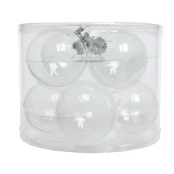 KAEMINGK Lot de 8 boules de Noël en verre (D70 mm) Myst Transparent irisé Discount