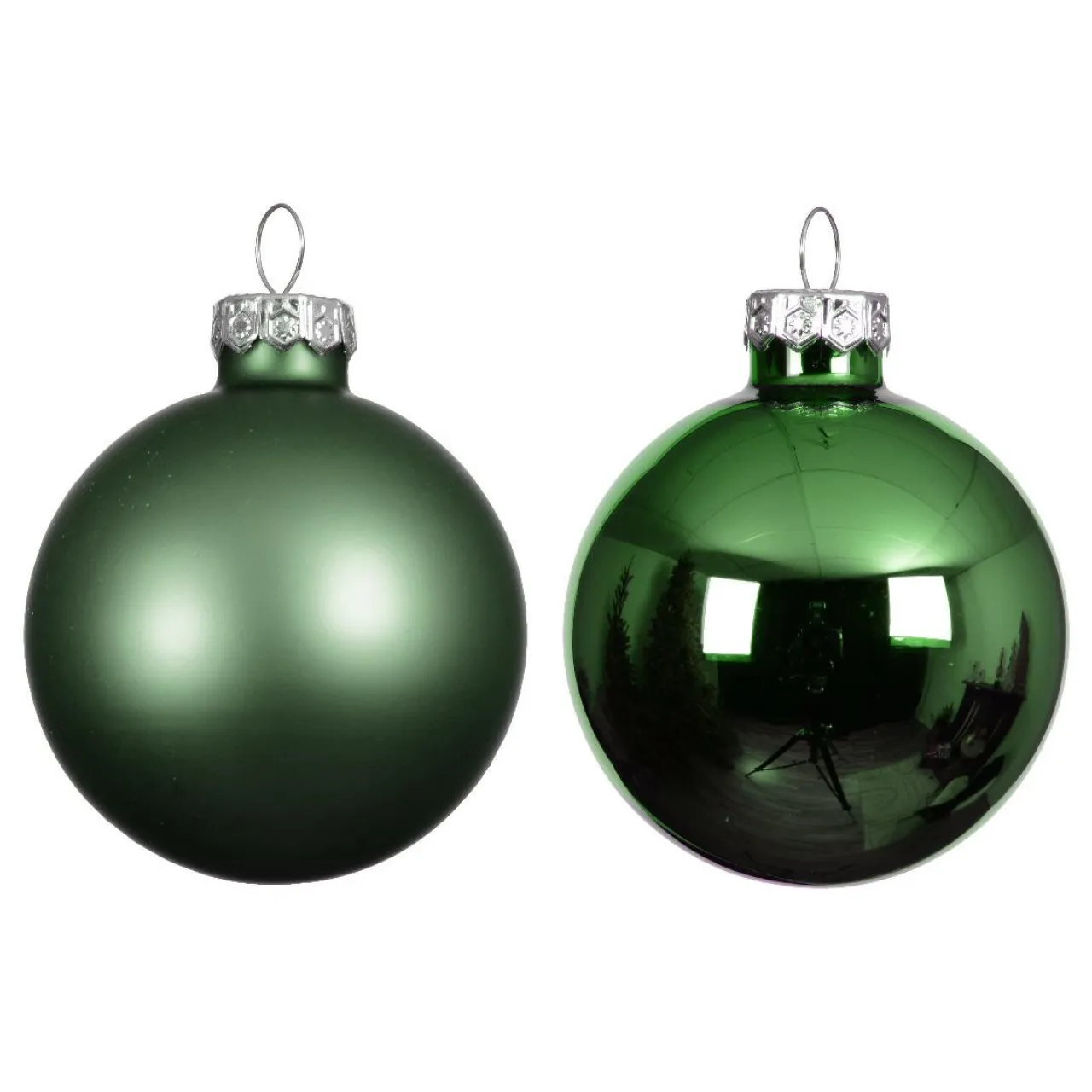 KAEMINGK Lot de 4 boules de Noël en verre (D100 mm) Boréal Vert sapin Online