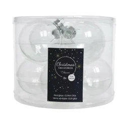KAEMINGK Lot de 8 boules de Noël en verre (D70 mm) Myst Transparent