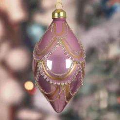 KAEMINGK Lot de 2 boules de Noël en verre (D60 mm) Élégance Gatsby Rose Vieux rose Discount