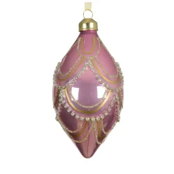 KAEMINGK Lot de 2 boules de Noël en verre (D60 mm) Élégance Gatsby Rose Vieux rose Discount