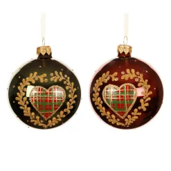 KAEMINGK Lot de 6 boules de Noël en verre (D80 mm) Saint-Moritz Bordeaux Clearance