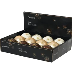 KAEMINGK Lot de 12 boules de Noël en verre (D80 mm) Noël en fête Multicolore Hot
