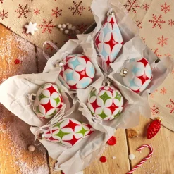 KAEMINGK Lot de 12 boules de Noël en verre (D80 mm) Winter time Multicolore Outlet