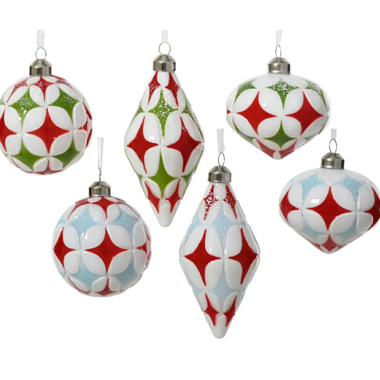 KAEMINGK Lot de 12 boules de Noël en verre (D80 mm) Winter time Multicolore Outlet