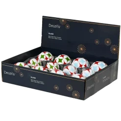 KAEMINGK Lot de 12 boules de Noël en verre (D80 mm) Winter time Multicolore Outlet
