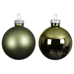 KAEMINGK Lot de 4 boules de Noël en verre (D100 mm) Boréal Vert romarin Best