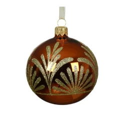 KAEMINGK Lot de 6 boules de Noël en verre (D80 mm) Luxury Citrouille Orange Citrouille Hot