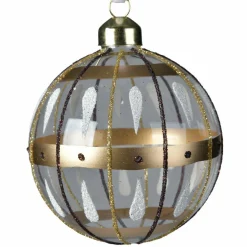 KAEMINGK Lot de 3 boules de Noël en verre (D80 mm) Mailen Transparent New