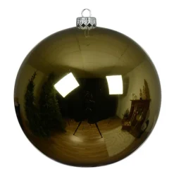 KAEMINGK Lot de 6 boules de Noël en verre (D80 mm) Arctique brillante Vert romarin