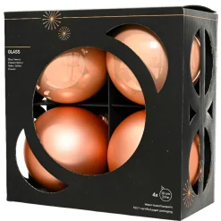 KAEMINGK Lot de 4 boules de Noël en verre (D100 mm) Boréal Pêche New