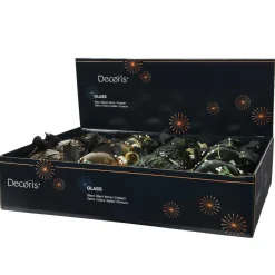 KAEMINGK Lot de 12 boules de Noël en verre (80 mm) Skellig transparente et cuivre Vert Sale