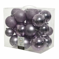 KAEMINGK Lot de 26 boules de Noël Lara Lilas