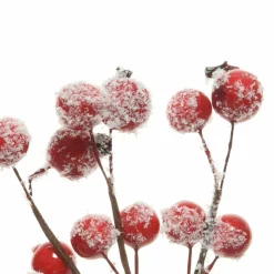 KAEMINGK Lot de 3 branches de baies (15 cm) Romancia enneigé Rouge Hot