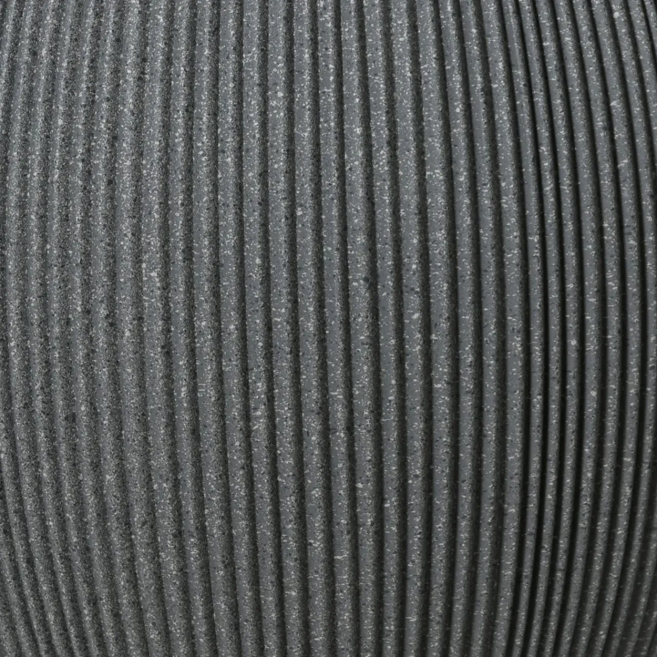 EMINZA Lot de 2 cache-pots d'extérieur ronds (H41-30 cm) Lennox strié Gris Anthracite