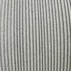 EMINZA Lot de 2 cache-pots d'extérieur ronds (H41-30 cm) Lennox strié Gris clair Hot