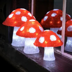 EMINZA Lot de 3 champignons lumineux 72 LED (H23 cm) Blanc froid Clearance