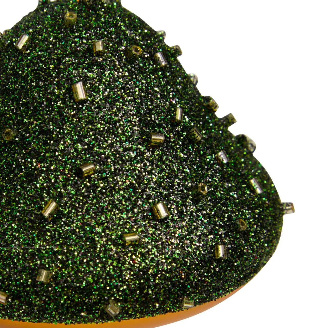 JJA Lot de 3 champignons sur pince (H10 cm) Paillettes de Noël Vert Hot