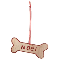 Feeric Lights & Christmas Lot de 4 Chiens à suspendre (H10 cm) Christmas Rouge Hot