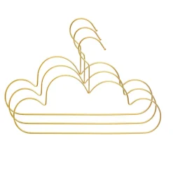 Atmosphera createur d'interieur for kids Lot de 3 cintres enfant métal Cloud Or Best