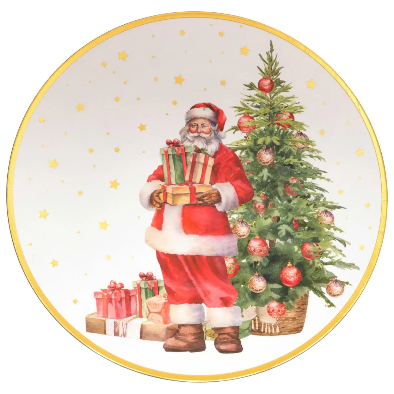 JJA Lot de 12 dessous d'assiette Père Noël et cadeaux Multicolore Best