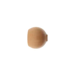 LUANCE Lot de 2 embouts tringle bois (D28 mm) Nils boule Vernis Beige New