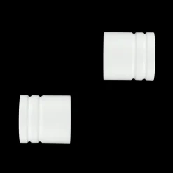 LUANCE Lot de 2 embouts tringle bois (D28 mm) Nils bouchons Blanc Outlet