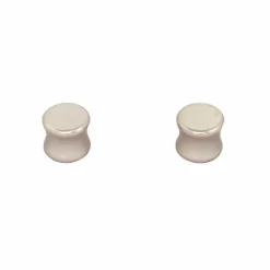 LUANCE Lot de 2 embouts tringle (D20 mm) Jim Bouchons mat Argent
