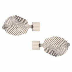 LUANCE Lot de 2 embouts tringle (D20 mm) Jim Exotica Argent New