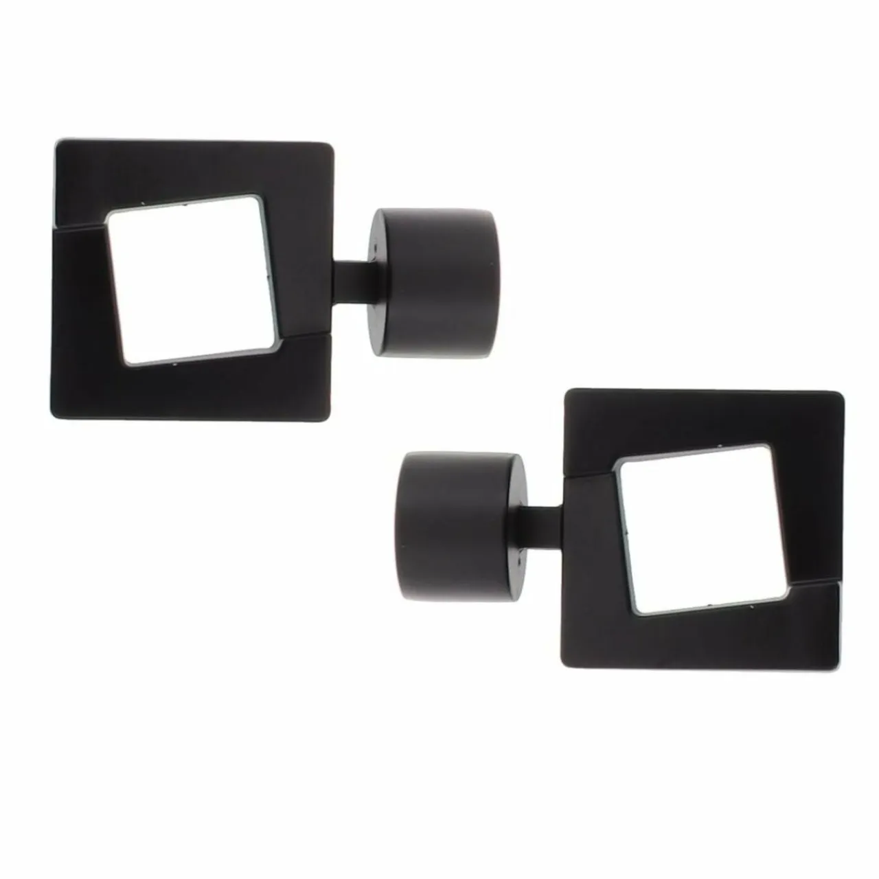 LUANCE Lot de 2 embouts tringle (D28 mm) Lino Upper east side mat Noir Clearance