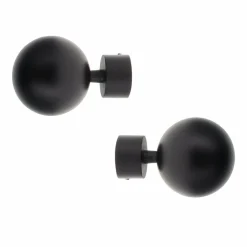 LUANCE Lot de 2 embouts tringle (D28 mm) Lino Gaia mat Noir Online