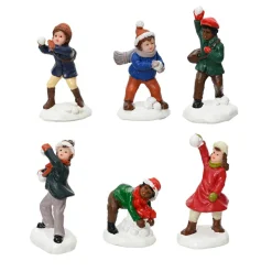 KAEMINGK Lot de 6 enfants (H5,5 cm) Jeux d'hiver pour village