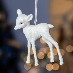 KAEMINGK Lot de 2 faons à suspendre (H9 cm) Margeriaz Blanc Online